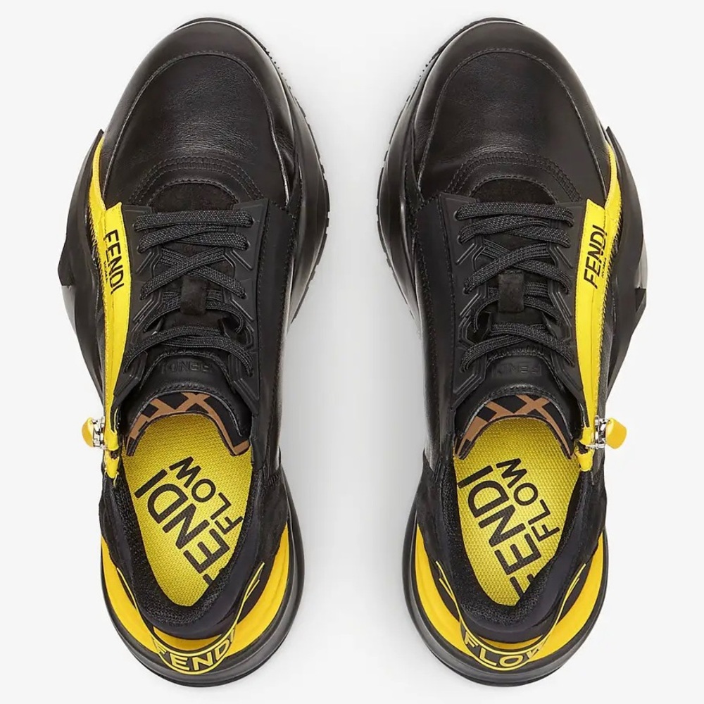 FENDI FLOW
Black leather low-tops